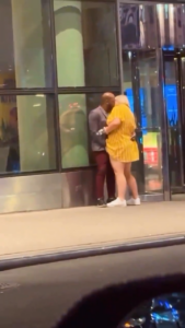 White Slut Gets Fingered In Public